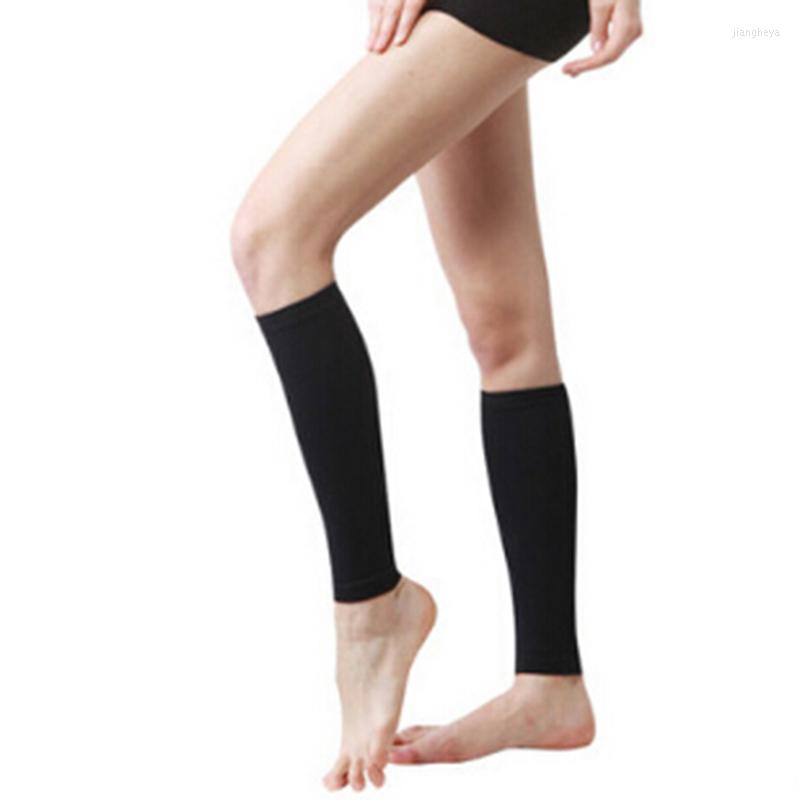 

Sports Socks 1 Pair Relieve Leg Calf Sleeve Varicose Vein Circulation Compression Elastic Stocking Support For Women Wear, Black