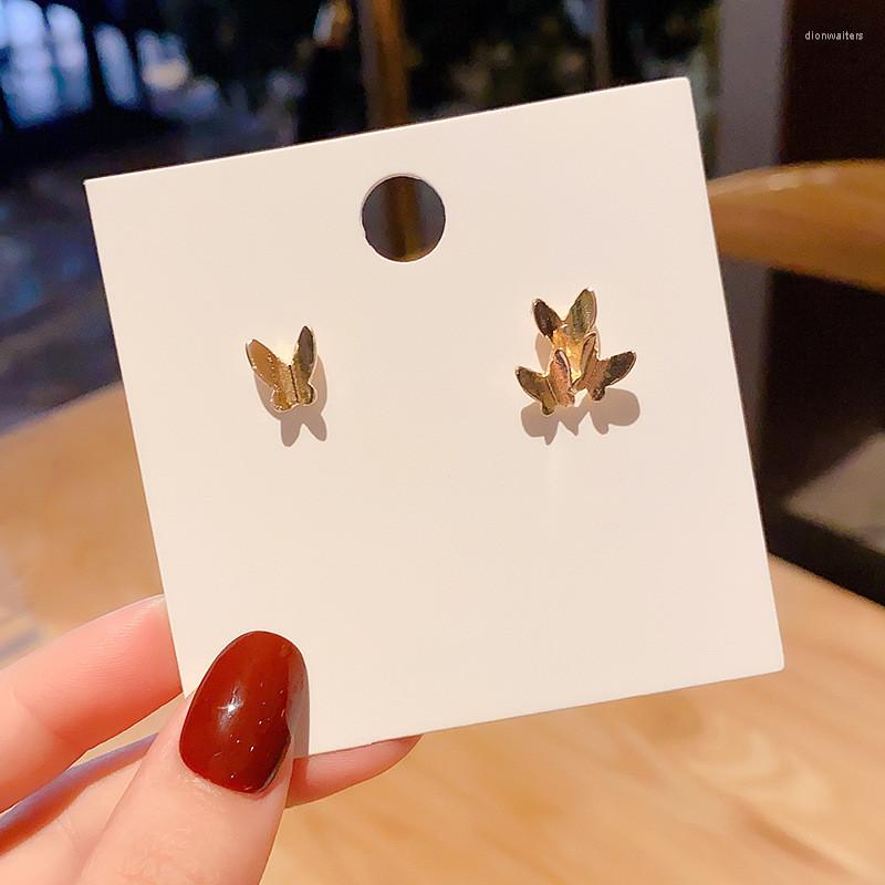

Stud Earrings Butterfly Asymmetry Sweet Exquisite Korea Fashion Party Wedding Engagement Golden Samll Gift Jewelry