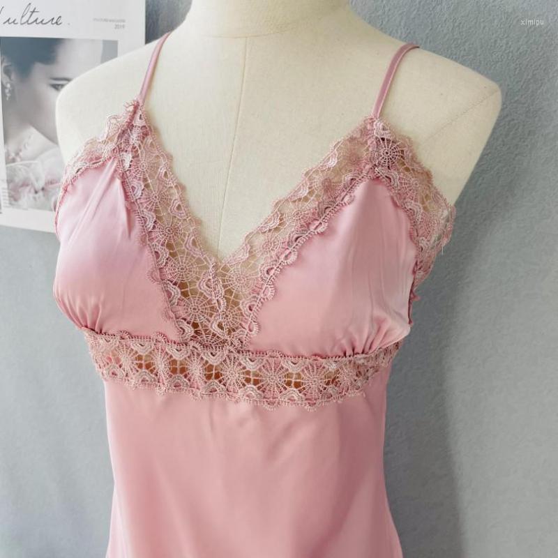 

Women's Sleepwear Two Pieces Camisole&Shorts Suit Female Satin Pajamas Lace Trim 2PCS PJS Set Summer Thin Loungewear Intimate Lingerie, White a