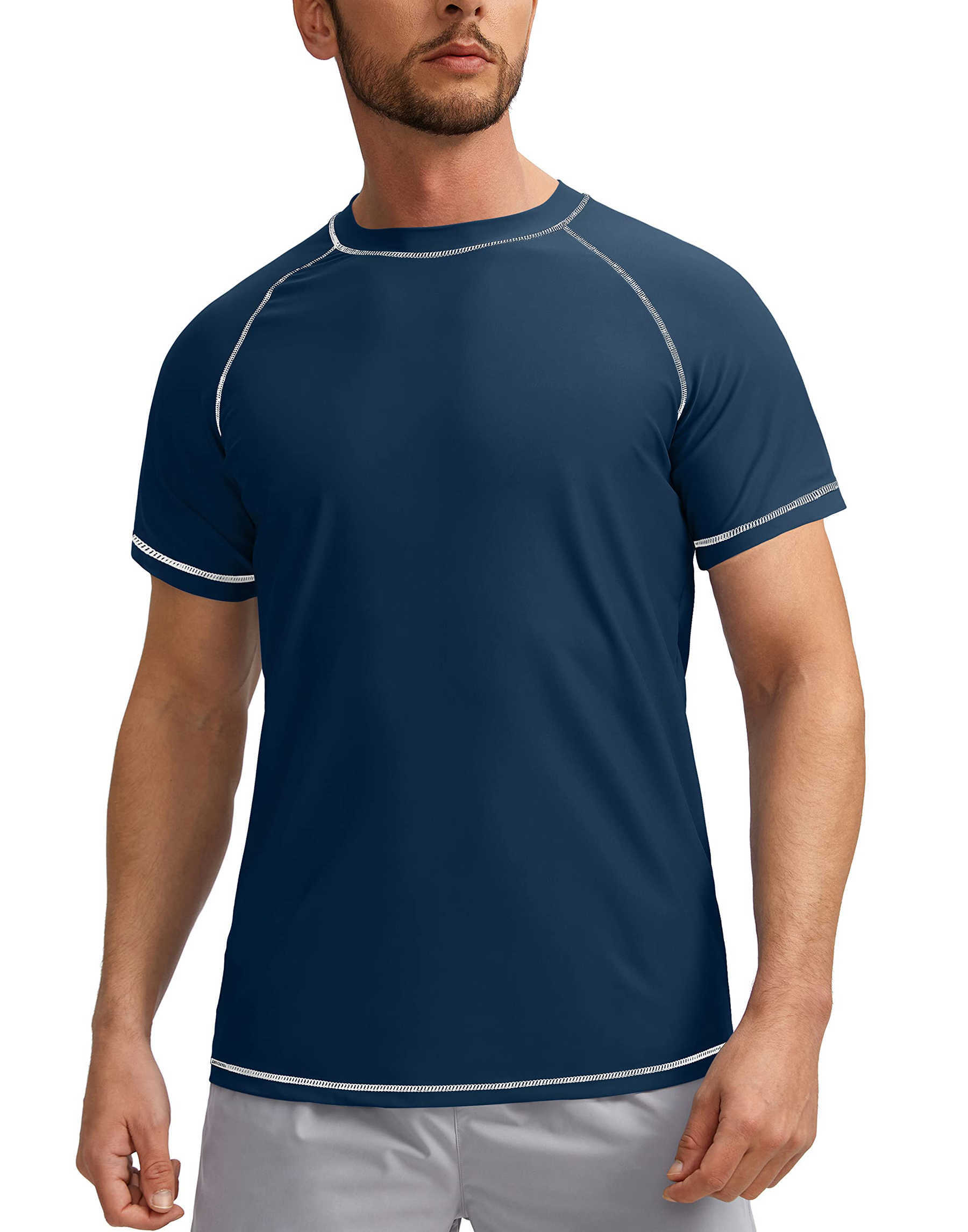 

T-shirt for men sport oversized t shirt fanshion clothing men's t-shirt short sleeve for men Sun protection t-shirts quick dry Shirt67OL, Dack blue