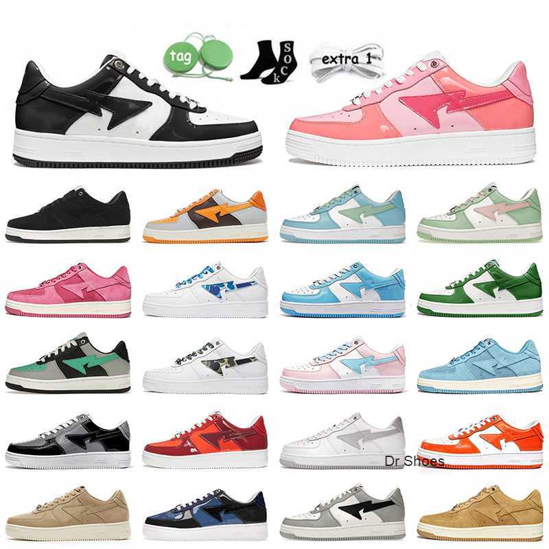 

2022 Designer Bapestas Sta Mens Womens Casual Shoes Sk8 Low ABC Camo Stars MC Captain Blue Green Black Pink Sneakers Size 36-45, 36-45 grey orange
