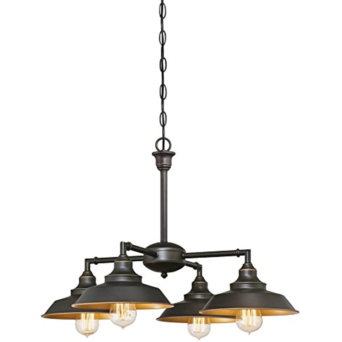 

Westinghouse Lighting 6345000 Four-Light Indoor Iron Hill Chandelier, 4 Light, Oil Rubbed Bronze with Highlights