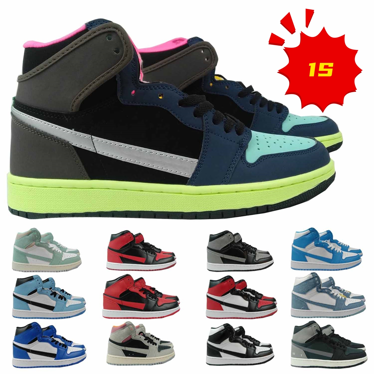 

Jumpman 1 1s Basketball Shoes Woman Denim Outfit Sneakers Men Women Trainers Slip On High Top Running Shoes Black White University Top Shoe Factory, #j128