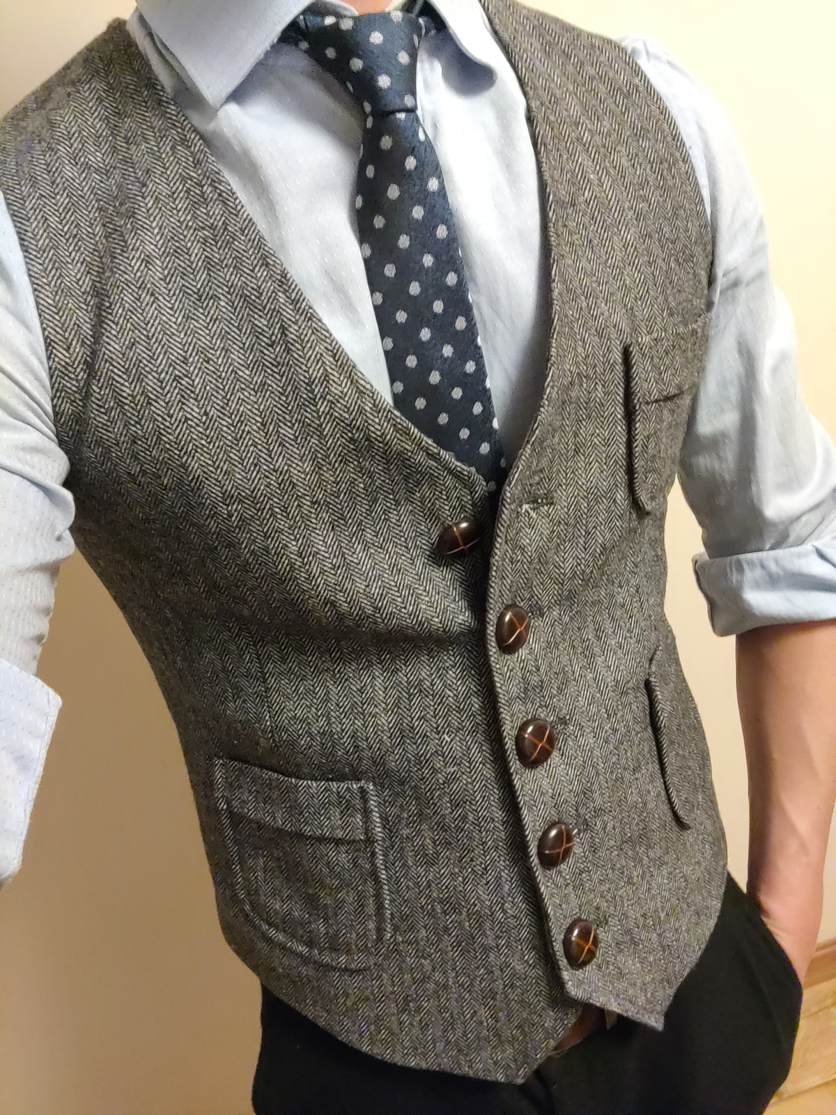 

Men's Vests Formal Suit Vest V-Neck Tweed Herringbone Waistcoat Business Dress for Wedding 230317, Burgundy