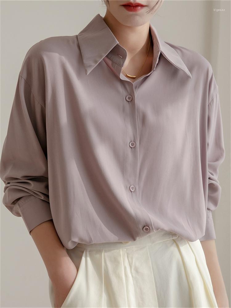

Women' Blouses Women Blouse Female Shirt Summer Womens Spring Maxi Blusas Casual Elegant Vintage Long Sleeve Cotton Oversize Loose, Purple