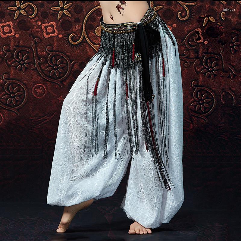 

Stage Wear Bellydance Clothes Gypsy Costume Accessories Long Fringe Wrapped Belts Hip Scarf Tribal Belly Dance Belt With Tassels, Black