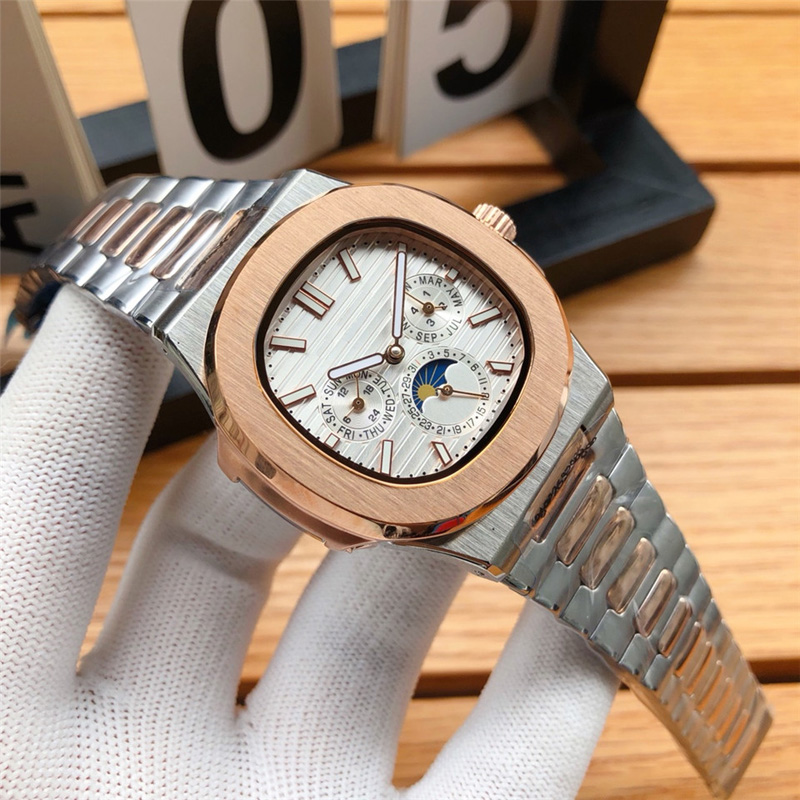 

2023 Mens Watch 40mm Master Automatic Mechanical Sapphire Classic Fashion Stainless Steel Waterproof Leather watch band luxe wristwatch ph010, 02