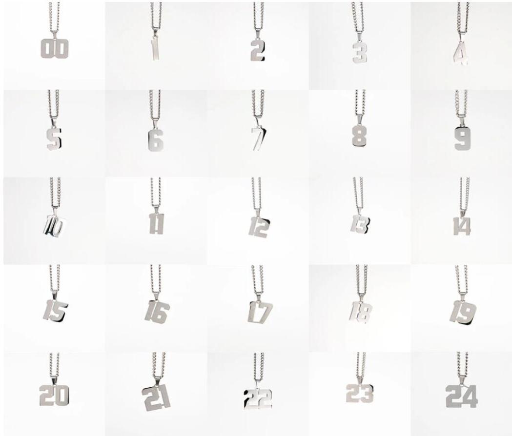 

choose your number POLISHED JERSEY number pendant Cross Pendant Necklace Silver Stainless Steel Baseball Cross Pendant Necklace1680584