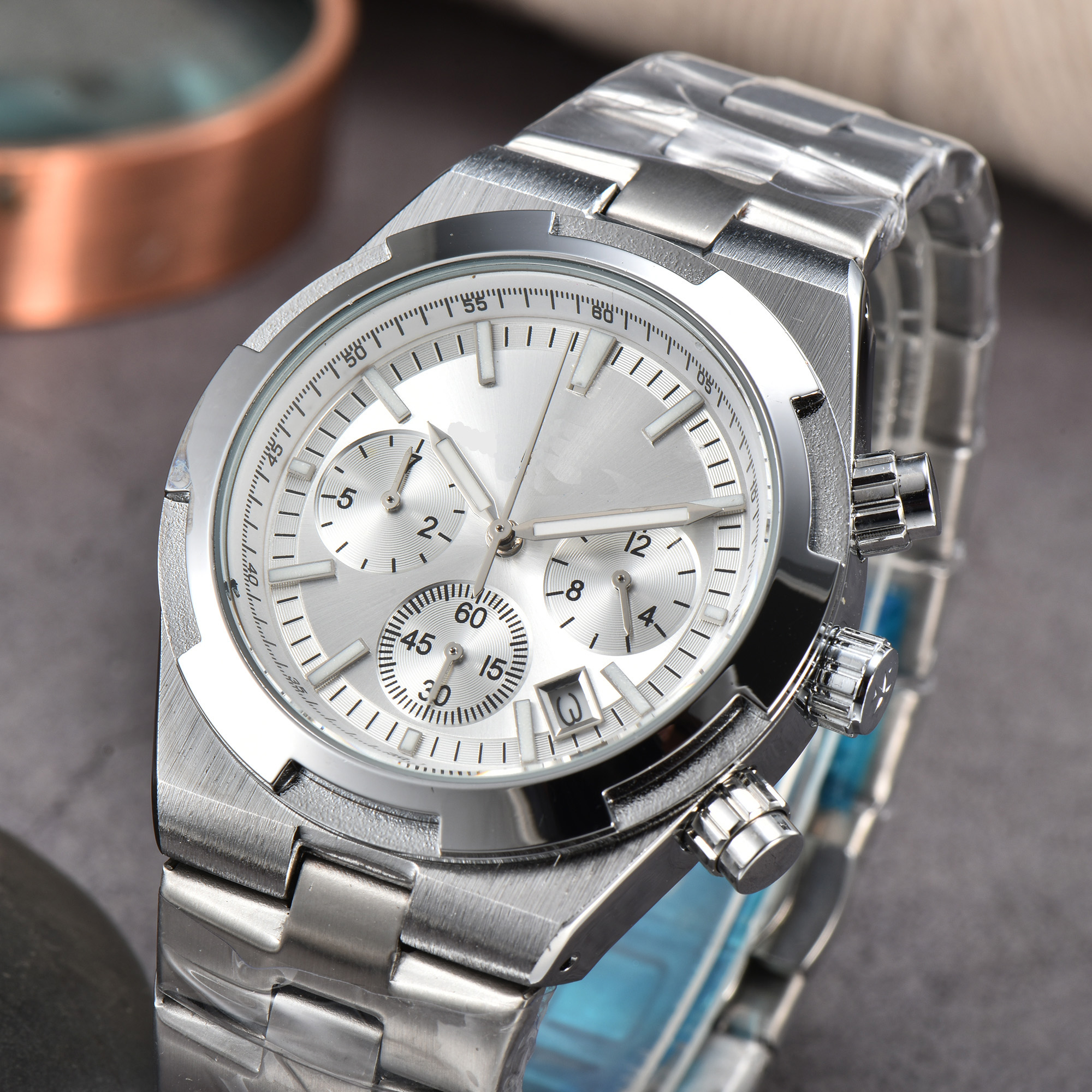 

2023 New Brand Original Business Men's Watch Classic Round Case qyartz watch Wristwatch ClockRecommended q48, 01