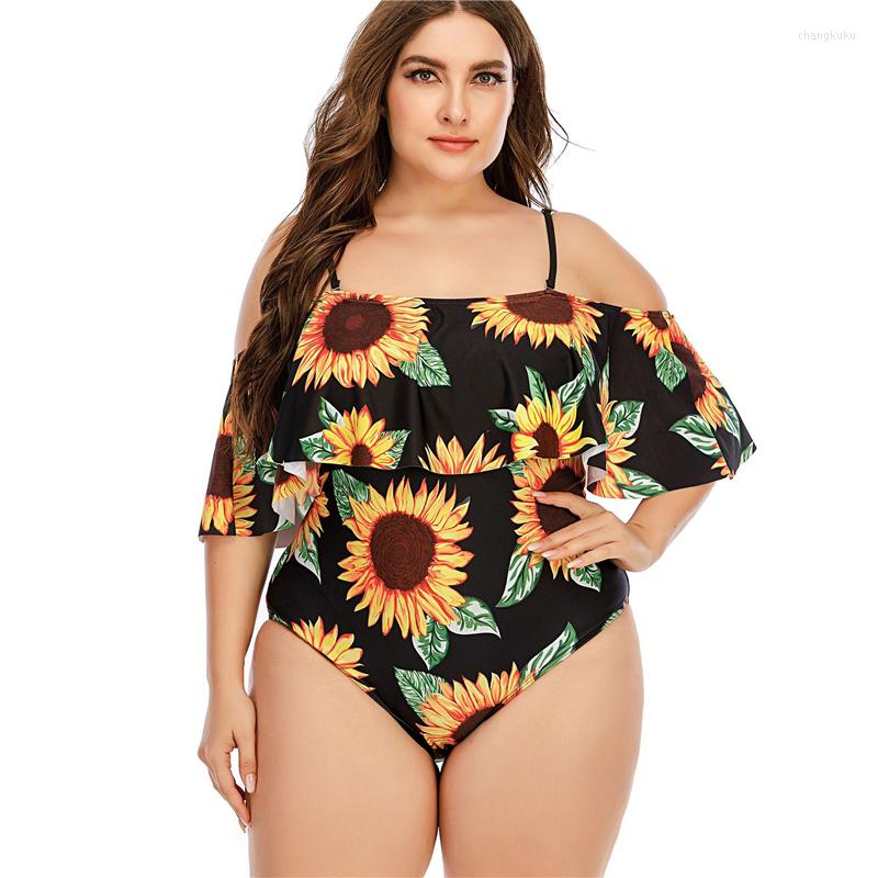 

Women's Swimwear Plus Size -5XL One Piece Swimsuit Monokini Women Big Off Shouder Bodysuit Beachwear Female Large Bathsuits