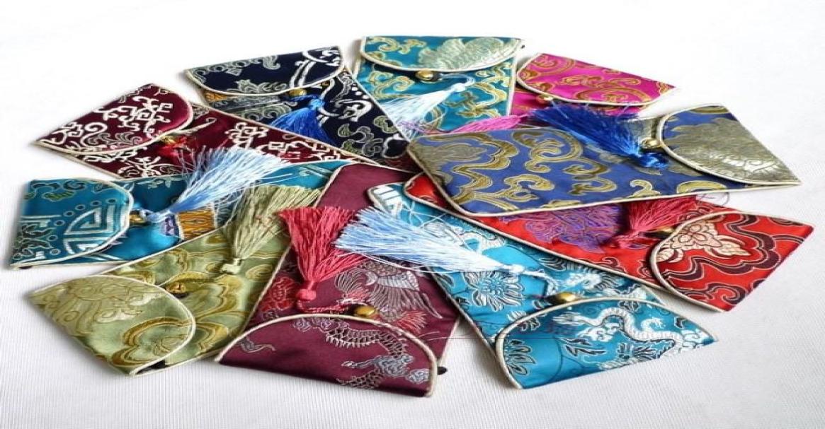 

Clamshell Tassel Floral Cloth Glasses Bag with Rope Storage Pouch Silk Satin Jewelry Case Gift Packaging Pocket 10pcslot2889572
