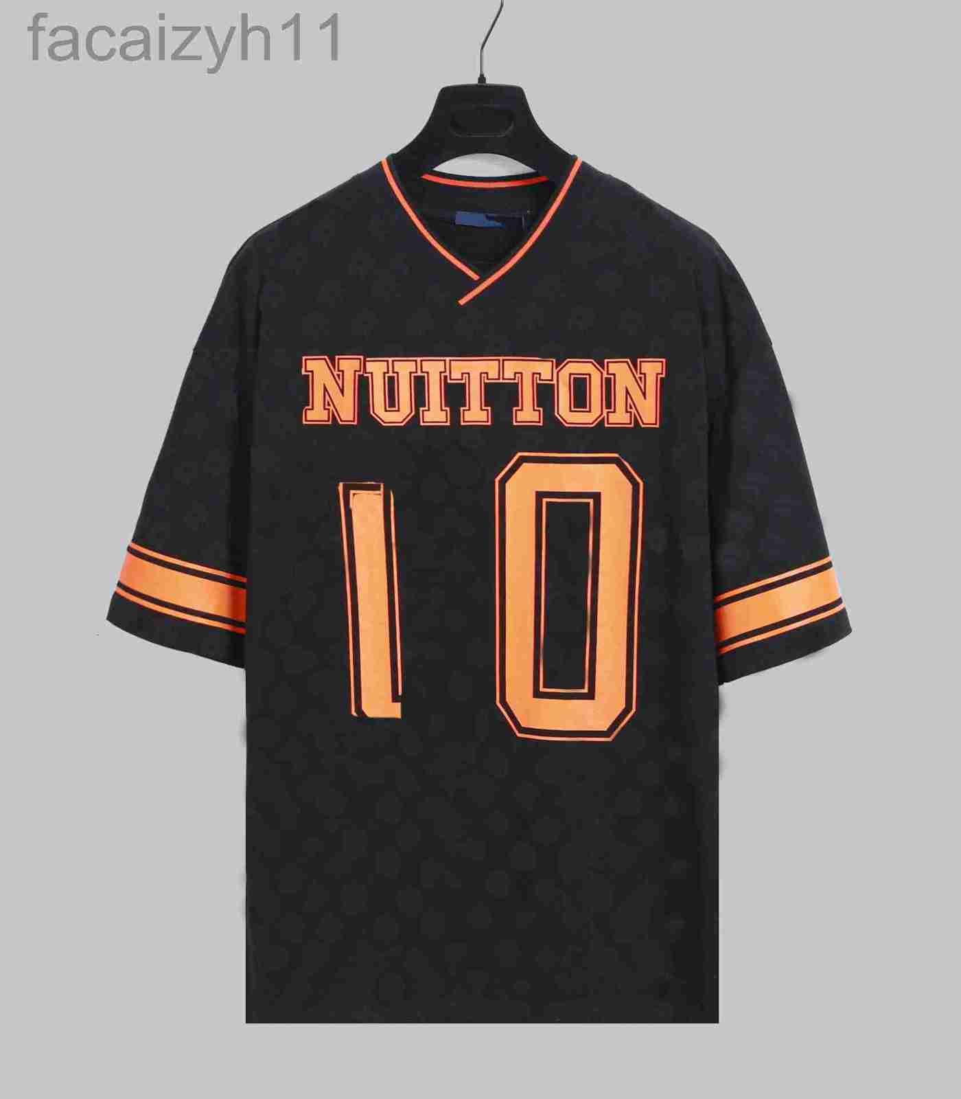 

Men' T-Shirts Designer Black V-neck Allover Graphic Heavy Industrial Sportswear Reversible Label Cotton Short Sleeve T-Shirt XKBV