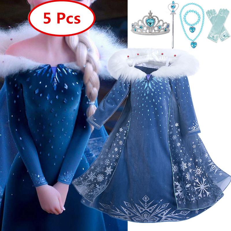 

Girl Dresses Girl's Girls Cosplay Princess Dress For Kids Halloween Carnival Party Costume Children Christmas Fancy Up Snow Queen, 10