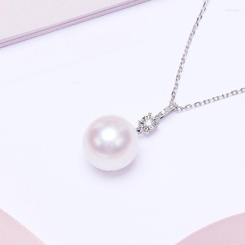 

Chains Style Simple Imitation Natural Pink Purple Colorful Pearl Pendant Female