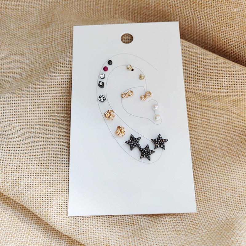 

Stud Earrings 16 Pcs Fashion Stylish Sweet Artificial Pearl Crystal Star Balls Alloy Knot Infinity Set Jewelry For Women