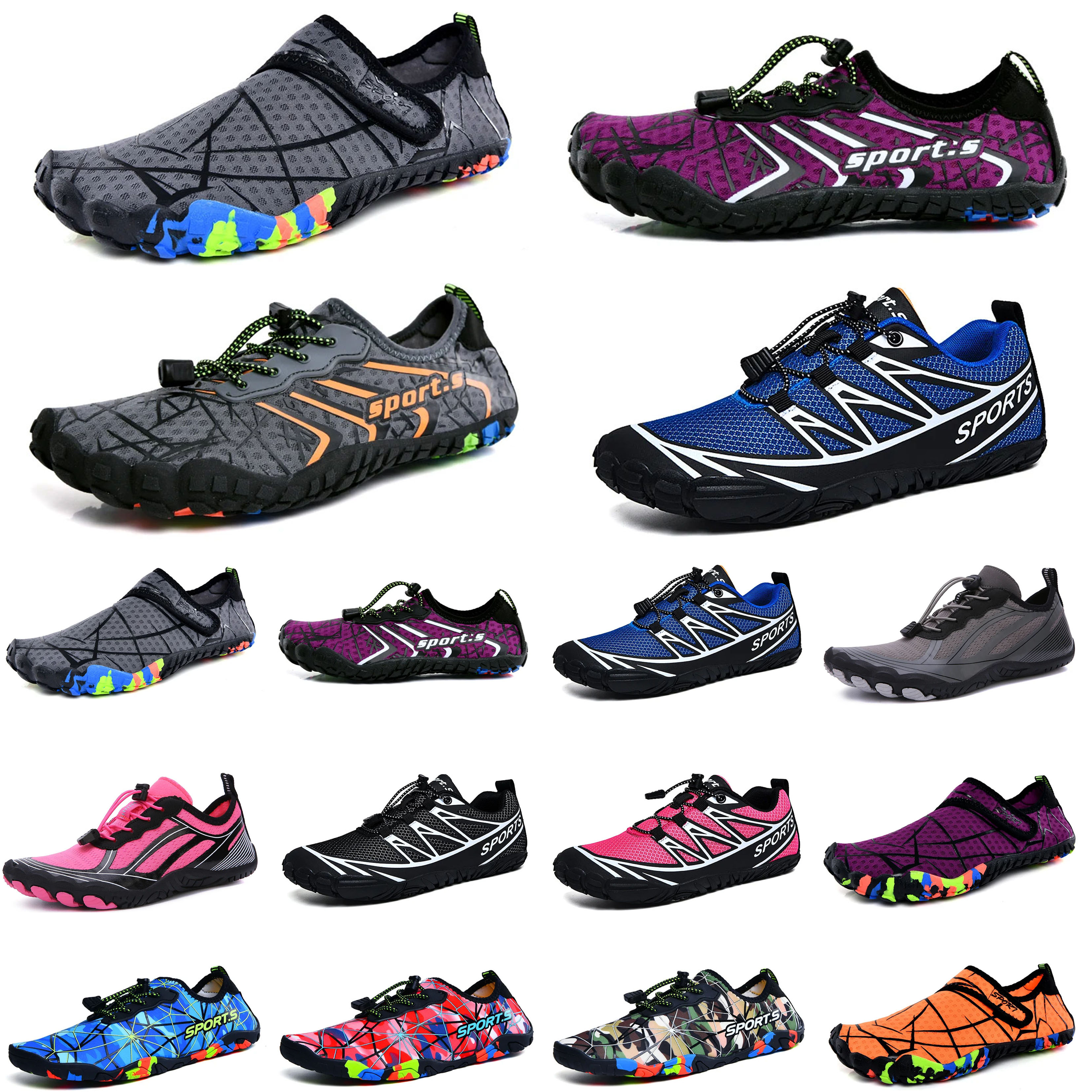 

Water Shoes green pink gold red wading shoes beach shoes couple soft-soled creek sneakers grey barefoot skin snorkeling fitness womenLightweight non-slip shoes