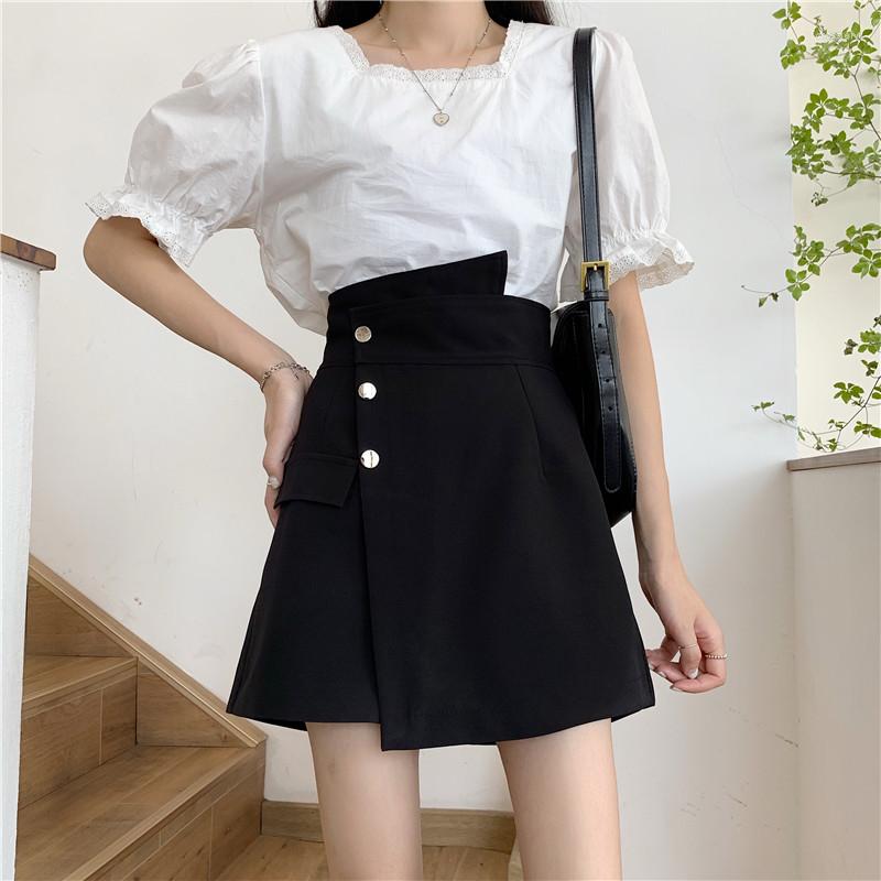 

Women's Shorts 2023 Large Size All-match Irregular A-line Skirt Female Autumn High Waist Covering Belly Bag Hip Culottes Thin, Picture shown