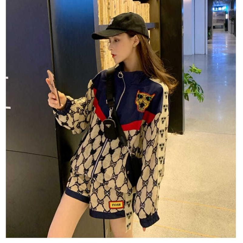 

Women's Tracksuits 2023 Trendy High Street Leisure Sports Suit Autumn Spring Long-sleeved Fashion Age Reduction Two-piece, Multi