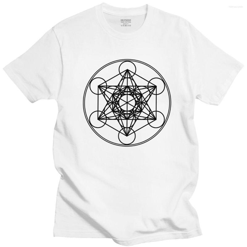 

Men' T Shirts Metatrons Cube Flower Of Life Shirt Men Cotton Fashion T-Shirt Sacred Geometry Magic Mandala Tee Short Sleeve Tops Gift Merch, Army green