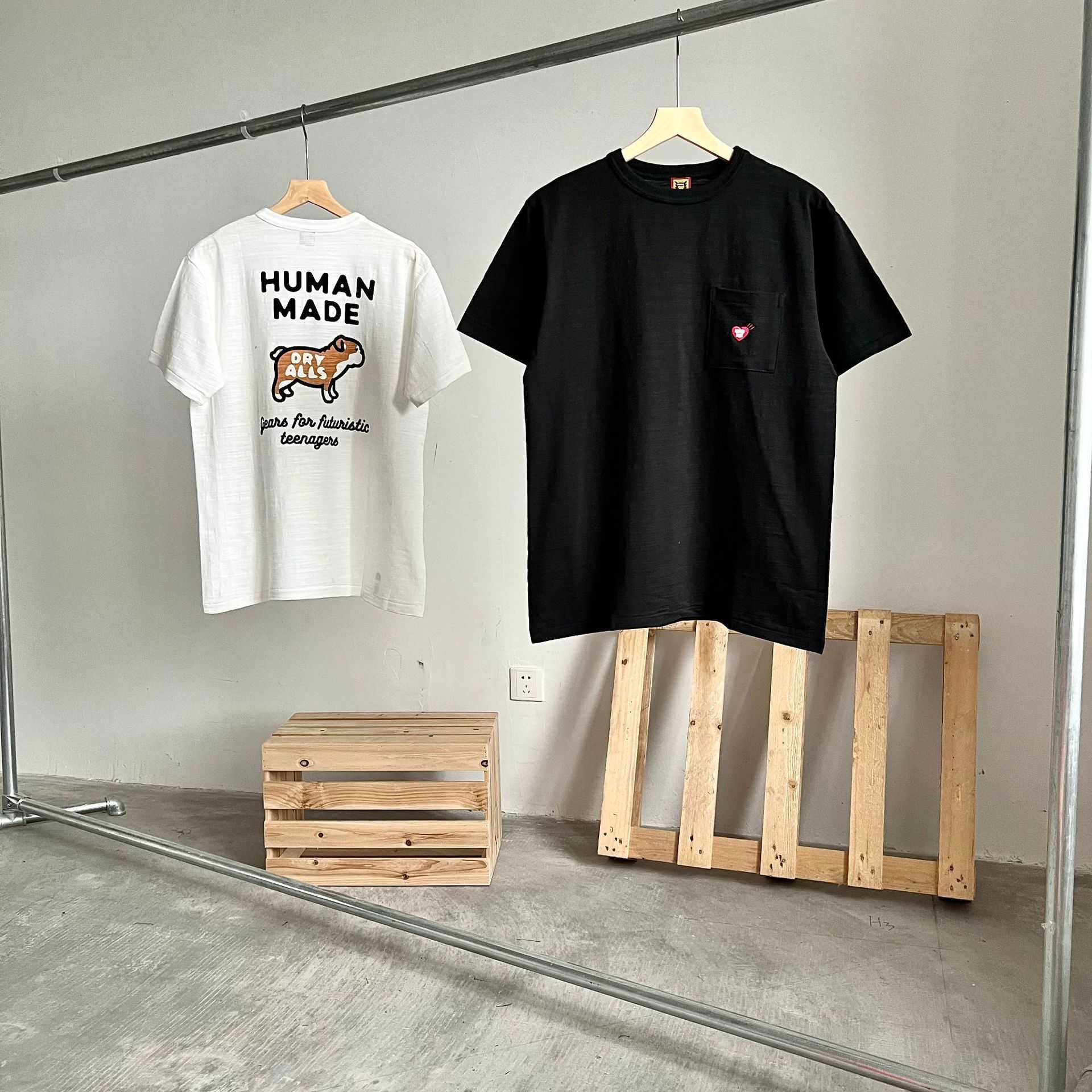 

Men's T-Shirts Human Made T-shirt Men Women 1 1 Dog Print T-shirt Human Made Top L230317, Black