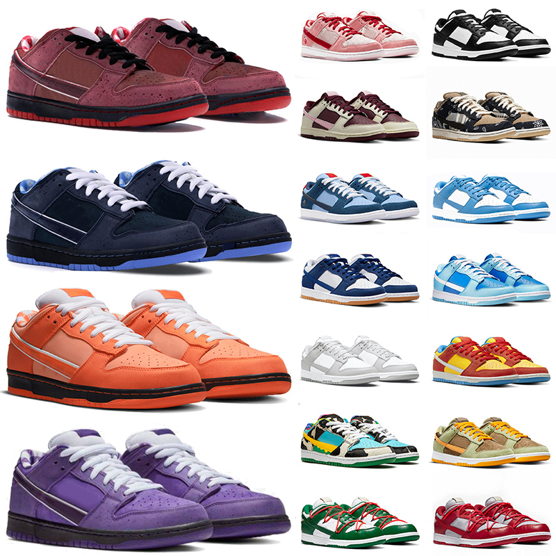 

Lobster Top Low Designer Casual Shoes Skate Men Women Pink Panda LA Dodgers Blue Purple Red Orange Green Black Disrupt Candy Valentine Day Chunky Sneakers 36-48, 36-45 lobster purple