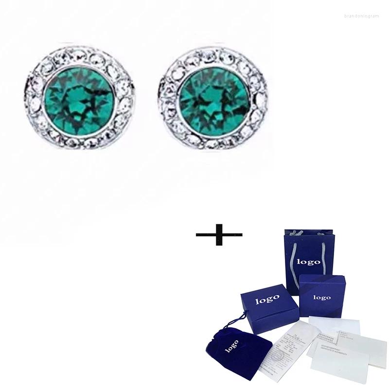 

Stud Earrings 2023 Elegant Woman Piercings Green Mature Noble Temperament Jewelry