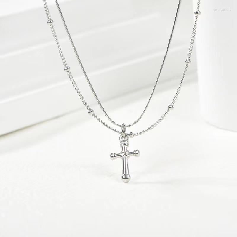 

Chains 2023 Ity Women&Men Crosss Necklace Rock Metal Punk Titanium Steel Jewelry Charm Style AX-174