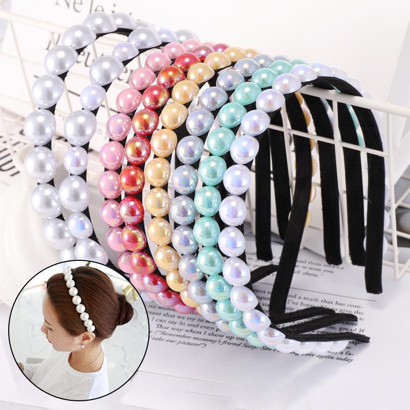 

Hair Clips & Barrettes Women Elegant Simple Pearls Hairbands Sweet Headband Hoops Holder Ornament Head Band Lady Fashion AccessoriesHair