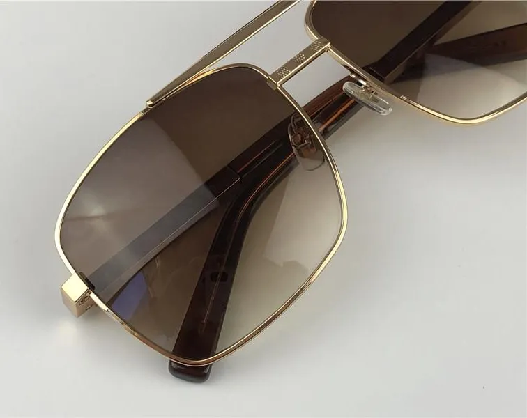 

Fashion Classic 0259 Sunglasses For Men Metal Square Gold Frame UV400 Unisex Vintage Style Attitude Sunglasses Protection Eyewear With Box original case
