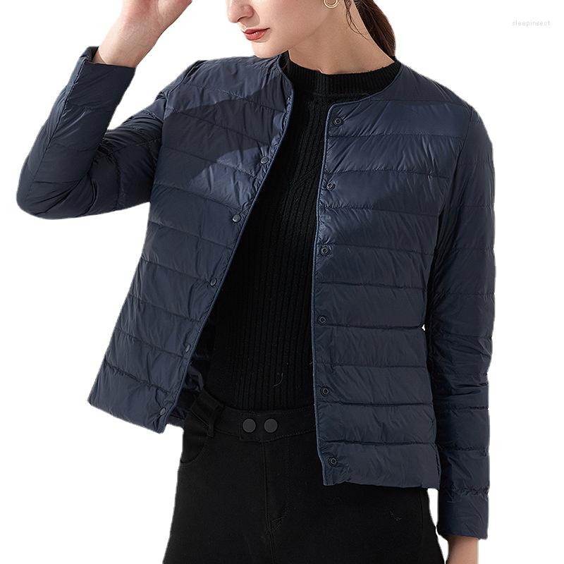 

Women's Jackets 2023 Autumn/winter Fashion Slim Korean White Duck Women's Down Jacket Short, Navy