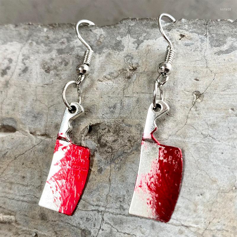 

Dangle Earrings Funny Bloodstained Horror Halloween Axe Saw Knife Personality Party Ladies Exaggerated Jewelry