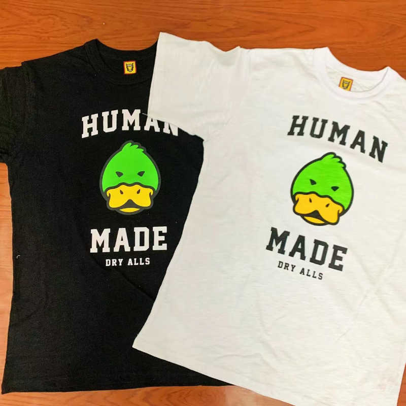 

Men's T-Shirts Human Made T Shirts Men Women1 1 Cartoon Duck Print T Shirt Casual Human Made T Shirt Top L230317, Black