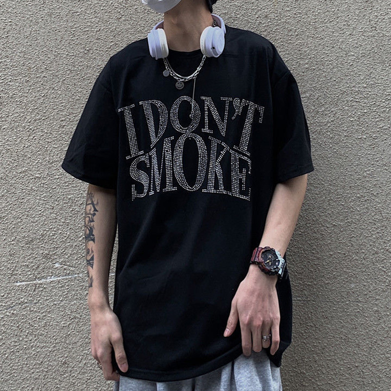 

Women's T-Shirt Women Oversized TShirt Dark I Don't Smoke Punk Harajuku Goth Tops Tees Summer Short Sleeve Vintage Female Clothing 230316, Black