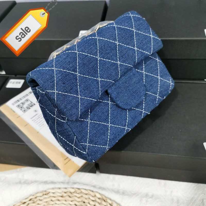 

Luxury Women's Brand Designers Shoulder Bags 2023 New Small Fragrant Denim Shoulder Bag Square Diamond Pattern Fashion Cross Body Bag Factory Direct Sales, Black