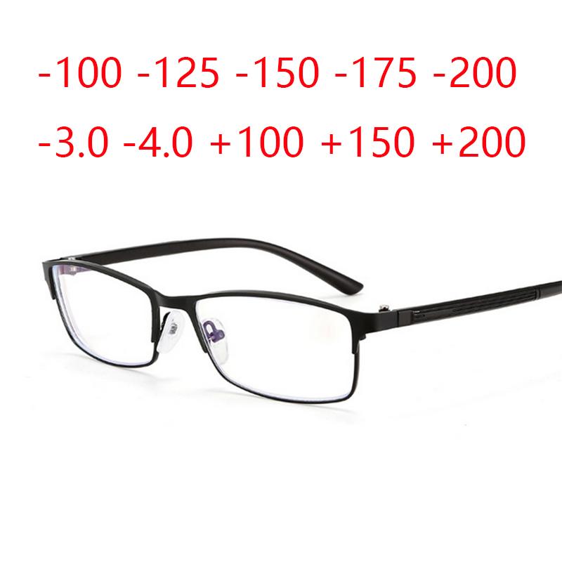 

Sunglasses -1 -1.25 -1.5 -1.75 -2 -2.25 -2.5 -3 -3.5 -4 Finished Myopia Glasses Square Full Frame Anti Blue Light Metal Reading Eyewear