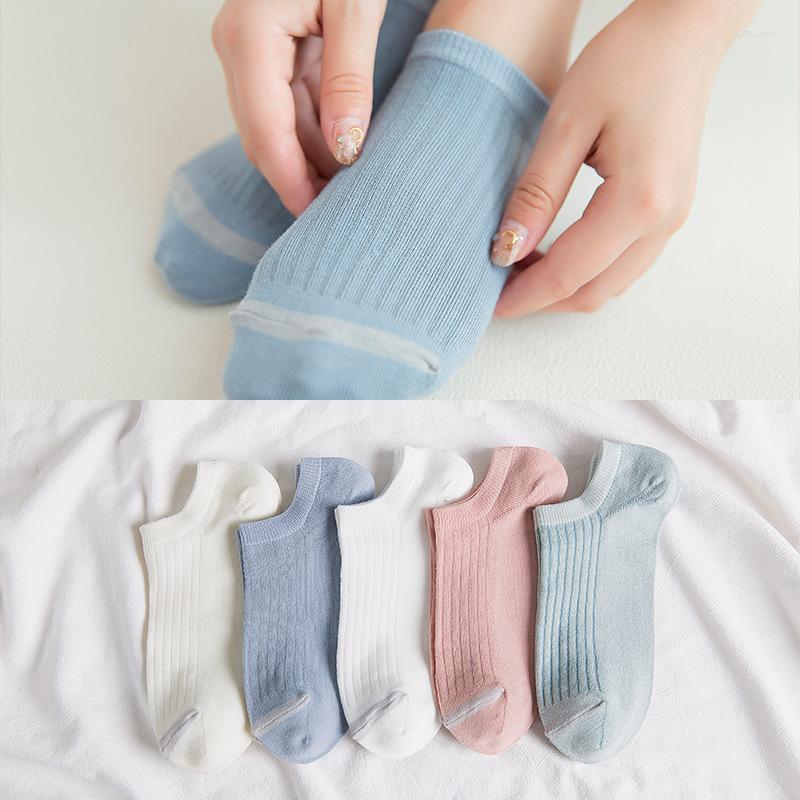 

Women Socks DOIAESKV Arrival Cotton Candy Color Pink Cute Ankle Short Casual Girl Boat 35-40 Drop, F6-1