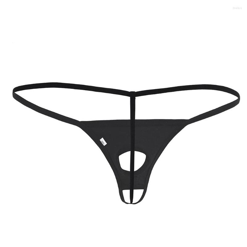 

Underpants Sexy Men Lingerie Pouch Bikini Briefs Jockstrap Pant G String Thongs Underwear Single Shorts Low-waist Men's, Black