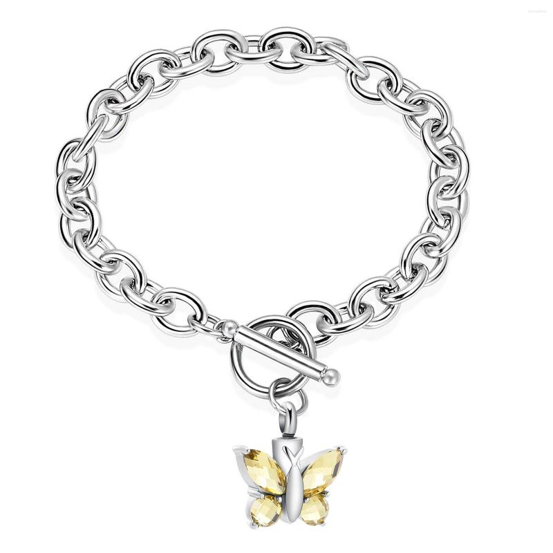 

Bangle Cremation Jewelry Butterfly Urn Bracelet For Ashes Women Loved One
