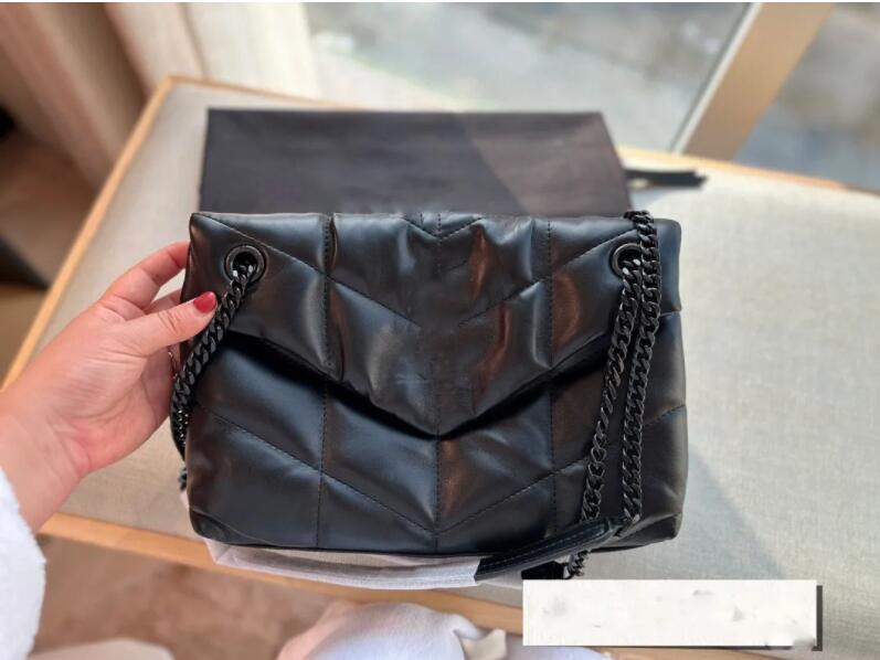 

Luxury Designer Woman Bag Handbag Women Shoulder Bags Genuine Leather Soft Leather Is Lambskin Messenger Purse Chain with Card Holder Slot Clutch, Black/black