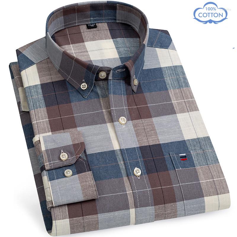 

Men's Casual Shirts Size S -7XL Men Dress Shirt Long Sleeve Cotton Oxford Soft Comfortable Regular Fit Quality Business Man, 524