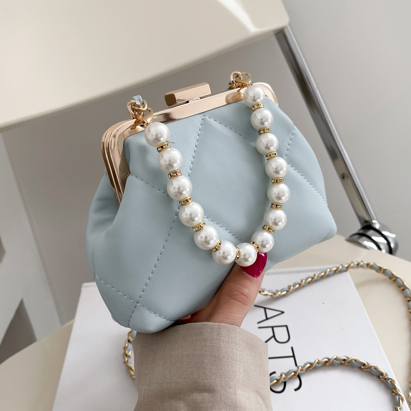 

Evening Bags Women's Party Clutch Wedding Crossbody Bag Stylish Pearl Clip Bag Evening Handbags Shoulder Bags Summer Beach Bag 230316, White