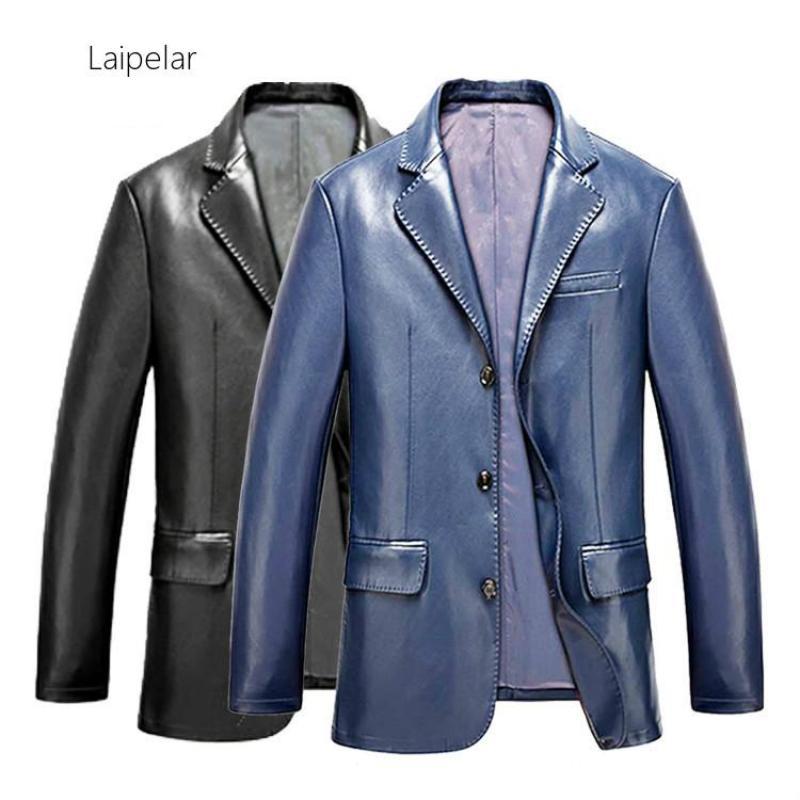 

Men's Fur & Faux Fall 2023 Suit Leather Cultivate One's Morality Leisure Youth Fashion Jacket Lapels, Black