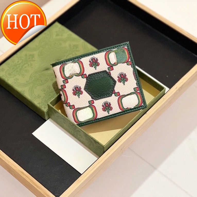 

Luxury Brand Designer Change Purse Card pack Handbag New Ins Popular Long Wallet Fashion Green Letter Printing Short Zero Gift for Men and Women Factory Direct Sale, Gift box packing
