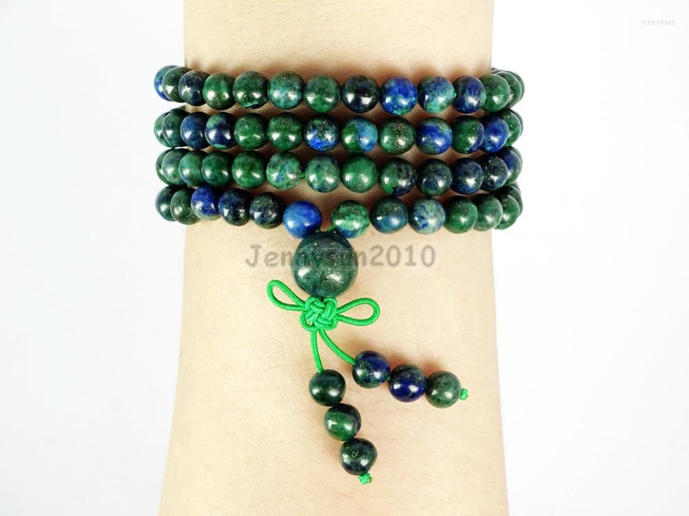 

Strand Natural Azurite In Lapis Lazuli 6mm Gems Stone Buddhist 108 Beads Prayer Mala Multi-Purpose Stretchy Bracelet 5Strands/Pack