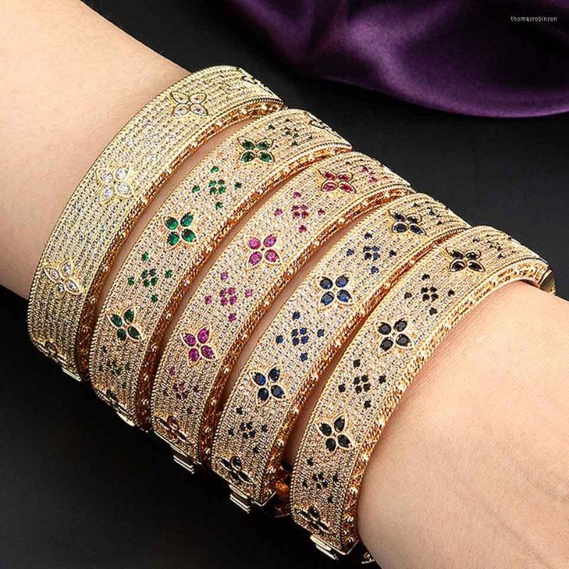 

Bangle Zlxgirl Fashion Classic Women Size Full Around Zircon Wedding And Bracelet Of Briday Bijoux Dubai Gold Free Ship