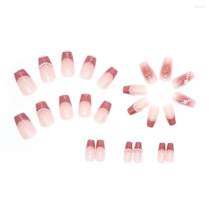 

False Nails 1 Set Fabulous Manicure Wraps Lightweight Long Smooth Surface Nail Tips Paste, Nude pink