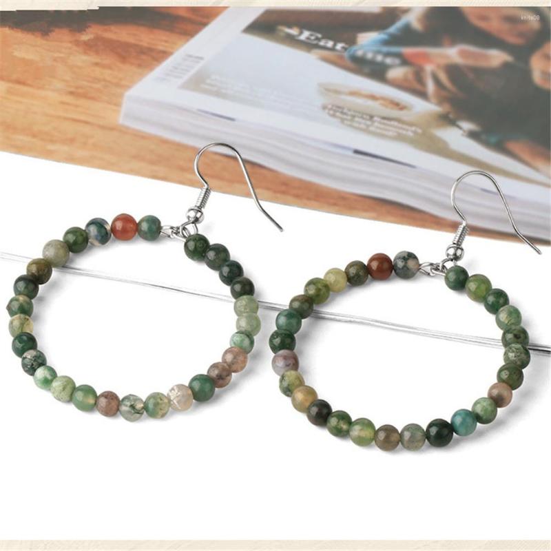 

Dangle Earrings 6Pair/Lot Round Bead Mini Beaded Amethystss With Trendy Versatile For Ladies Mixed Clr