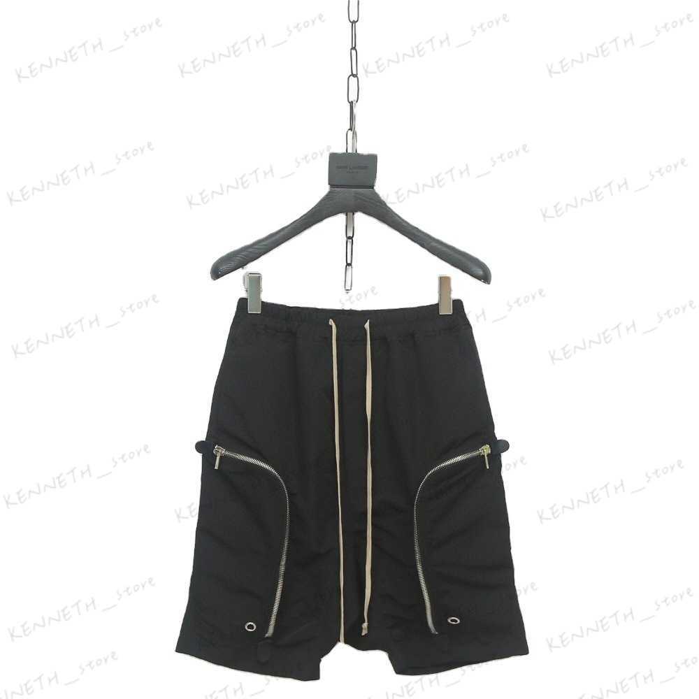 

Men' summer Shorts 20FW hip-hop new RO pocket zipper panel micro-span work loose Fashion T230317, Black