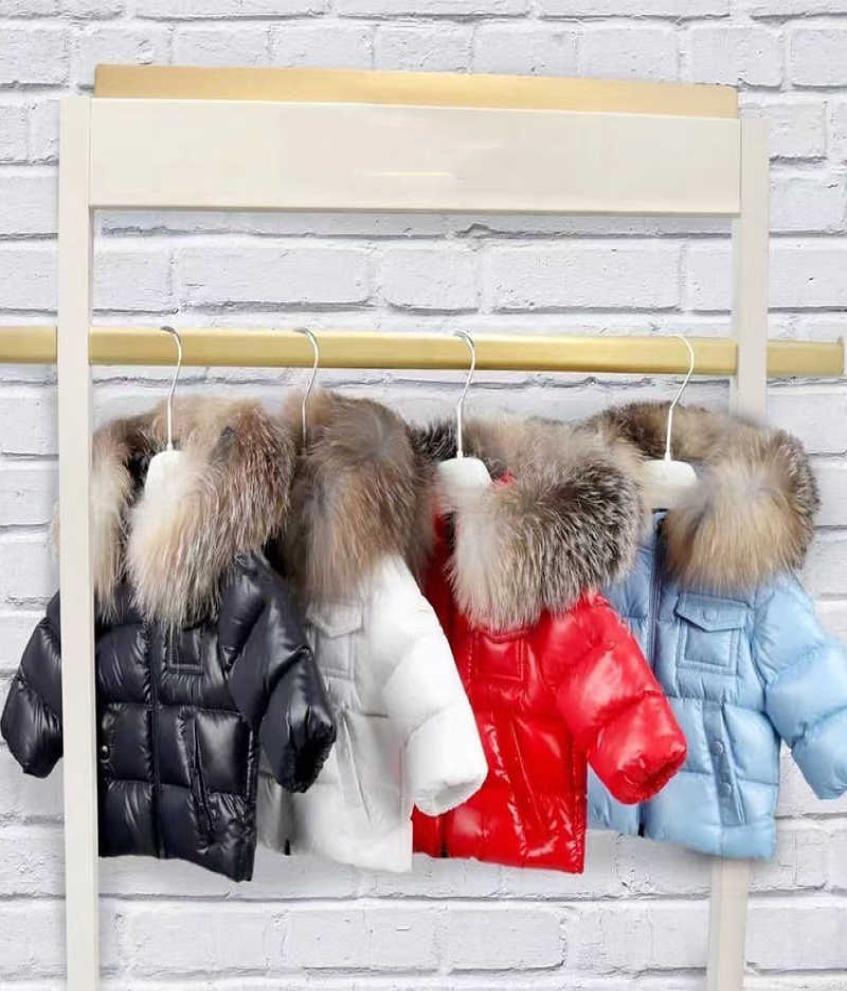

Girls Designer Baby Boys Coats High Quality Autumn Winter Kids Boy Girl Big Hair Tie And Hat Hooded Jackets Children Jacket Toddle6130583, Red