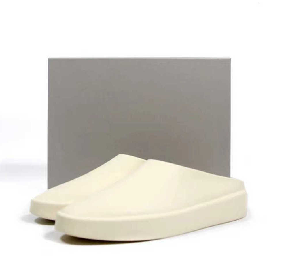

2022 Fears Of God slip on mules The California Slip-on soft Slipper for Mens Women Almond Cement Cream Oat Concrete Luxurys new, Khaki